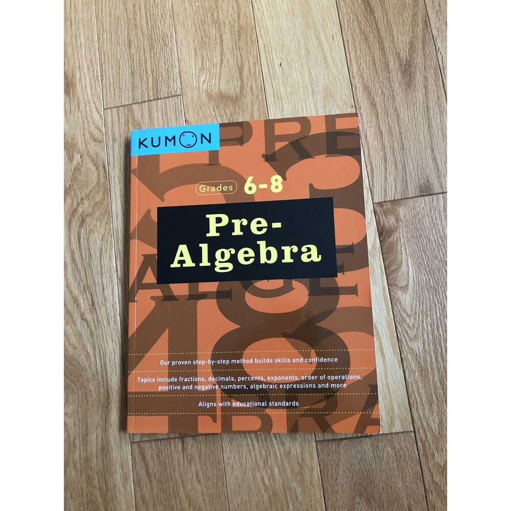 Kumon Grades 6-8 Pre-Algebra by Kumon New Paperback Free Shipping